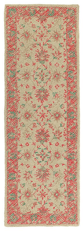 Kaleen Weathered Wtr06-36 Linen , Watermelon , Seafoam , Khaki Rugs.