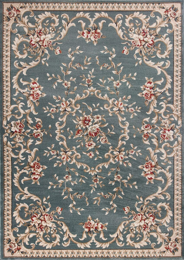 KAS Avalon 5602 Aubusson Slate Blue Rugs - KAS - ava560233x53