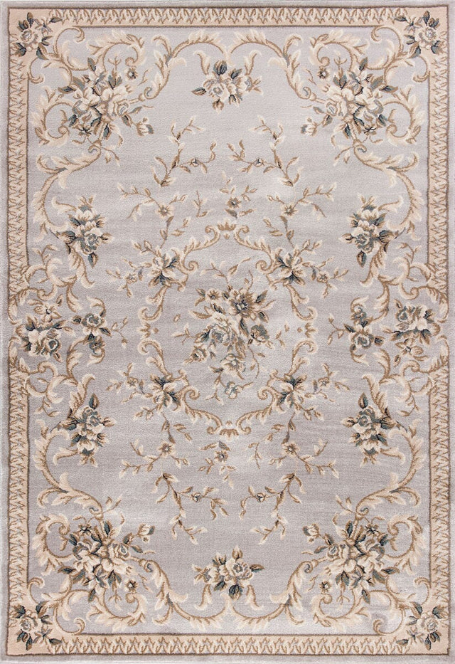 KAS Avalon 5604 Aubusson Light Grey Rugs - KAS - ava560433x53