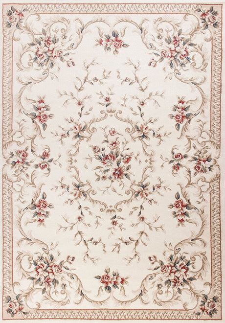 KAS Avalon 5606 Aubusson Ivory Rugs.