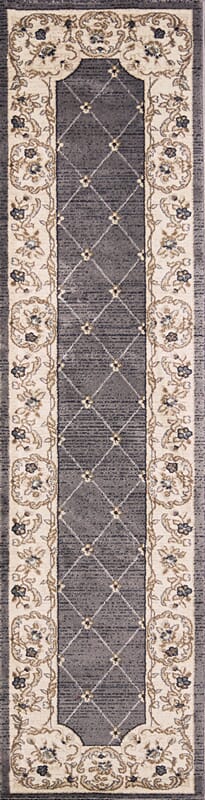 KAS Avalon 5615 Courtyard Grey / Ivory Rugs.