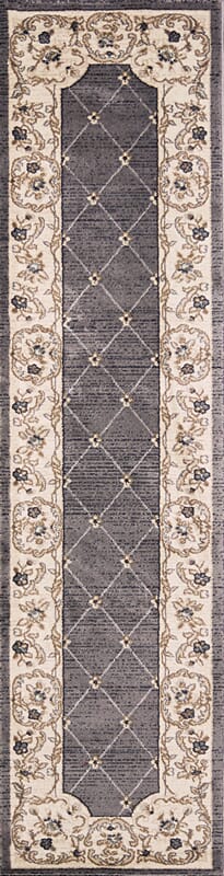 KAS Avalon 5615 Courtyard Grey / Ivory Rugs - KAS - ava56152x77ru