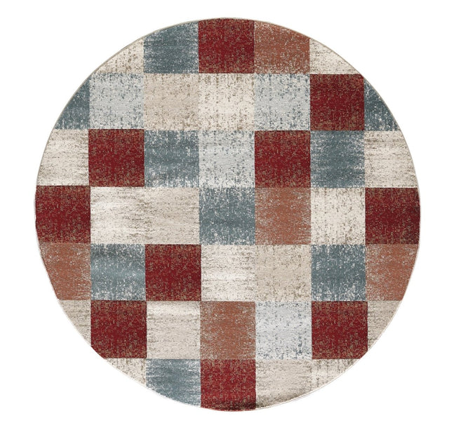 KAS Avalon 5616 Checkered Brown Rugs.