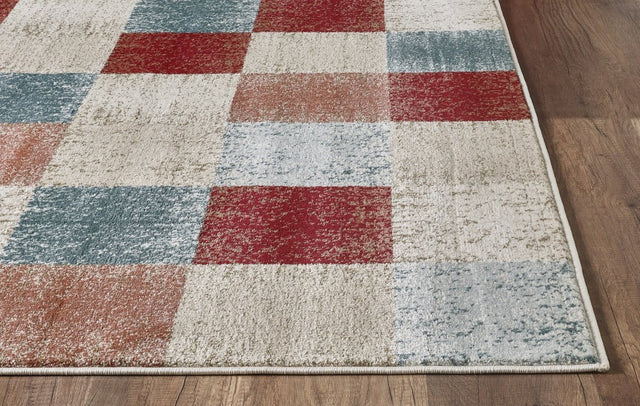 KAS Avalon 5616 Checkered Brown Rugs.