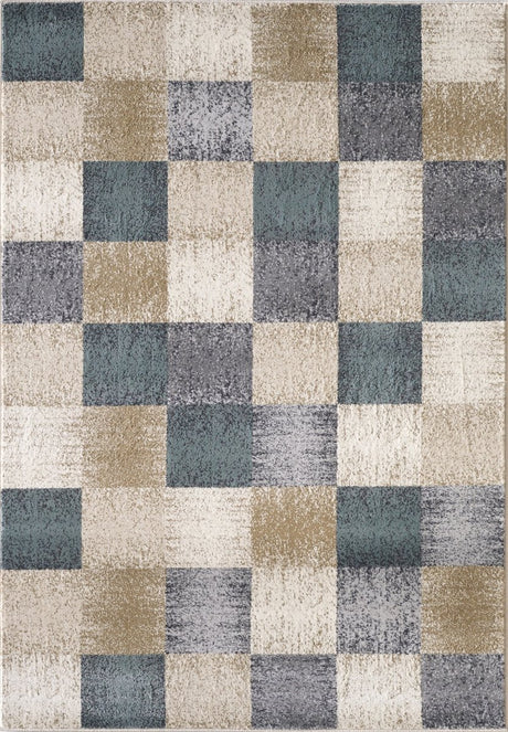 KAS Avalon 5617 Checkered Ivory Rugs.