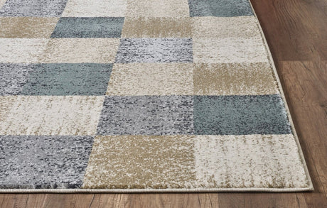 KAS Avalon 5617 Checkered Ivory Rugs.