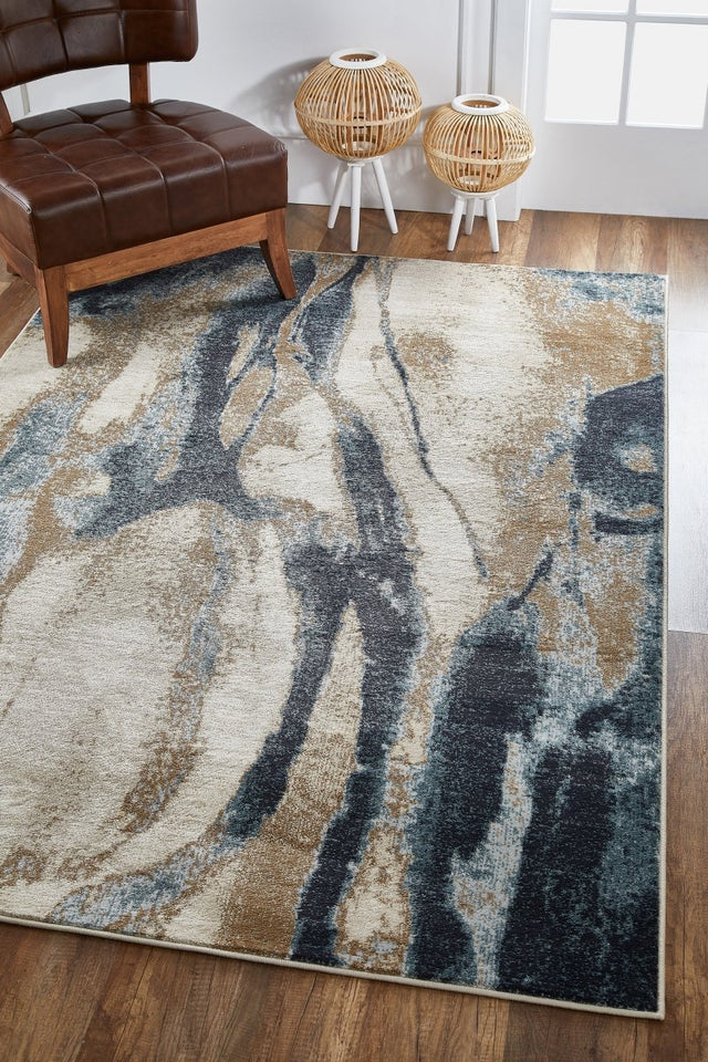 KAS Avalon 5618 Wonder Ivory/Blue Rugs.