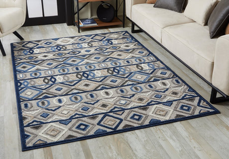 KAS Calla 6921 Aztec Grey/Blue Rugs.