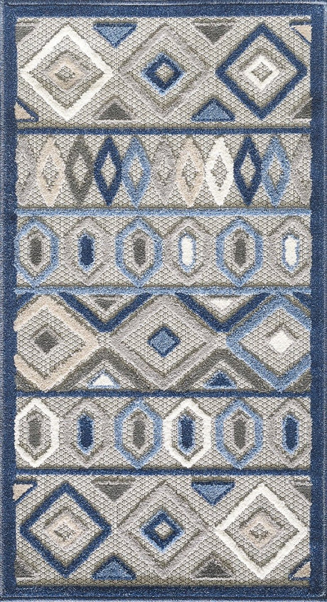 KAS Calla 6921 Aztec Grey/Blue Rugs.
