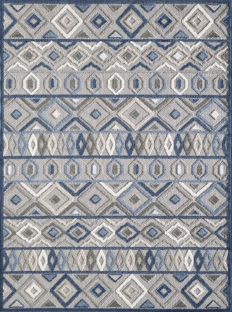 KAS Calla 6921 Aztec Grey/Blue Rugs.
