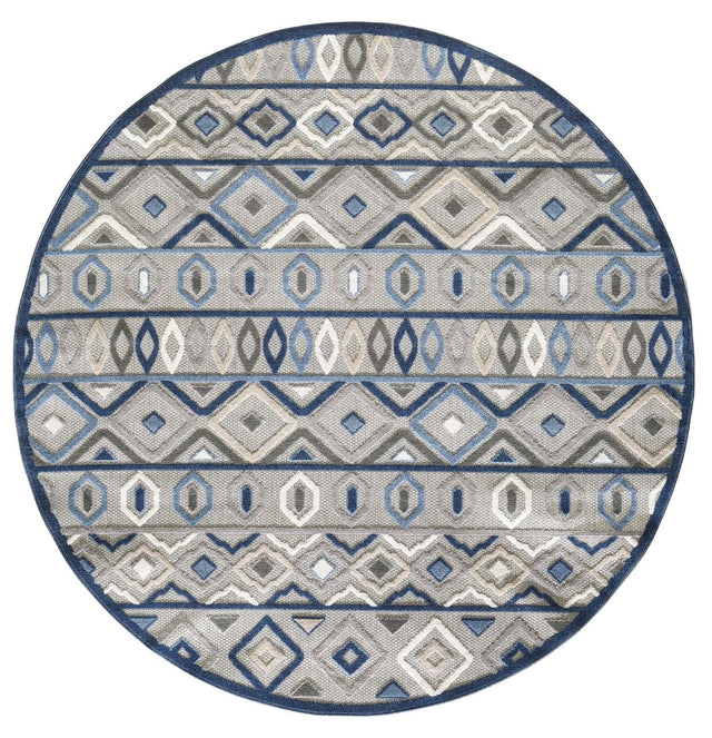 KAS Calla 6921 Aztec Grey/Blue Rugs.