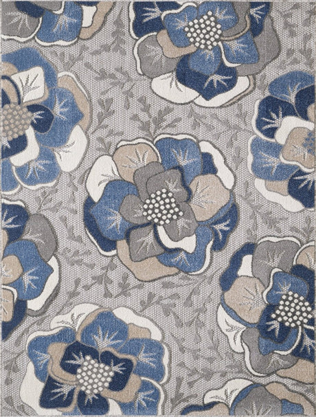 KAS Calla 6935 Flora Grey Rug.