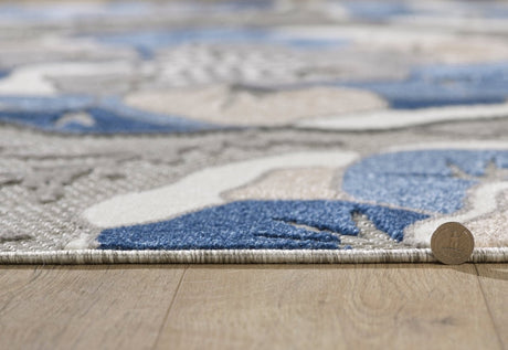 KAS Calla 6935 Flora Grey Rug.