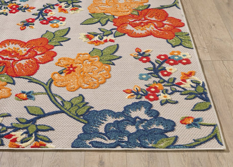KAS Calla 6937 Floral Vine Ivory Rug.