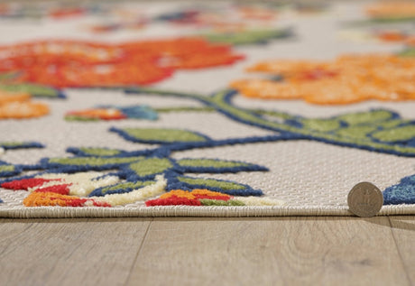 KAS Calla 6937 Floral Vine Ivory Rug.