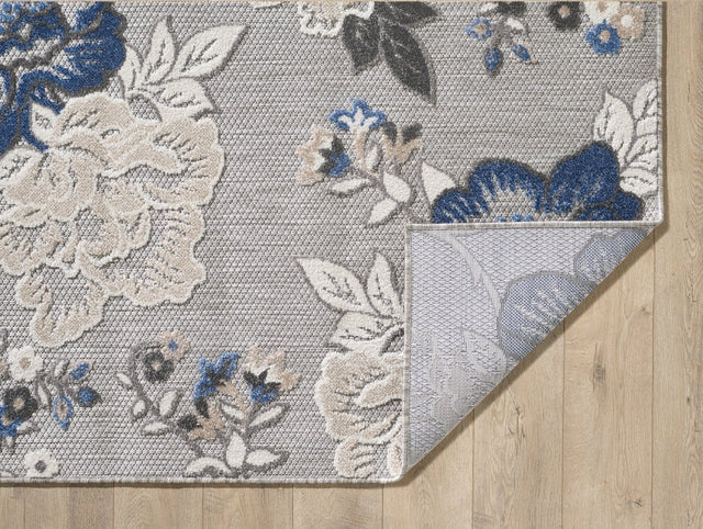 KAS Calla 6938 Floral Vine Grey Rug.