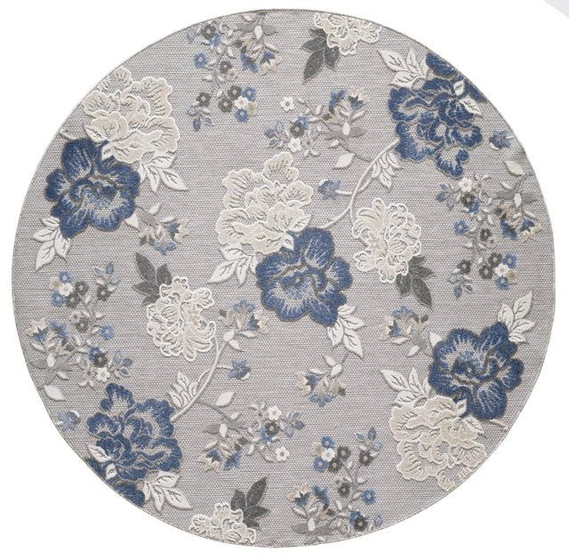 KAS Calla 6938 Floral Vine Grey Rug.