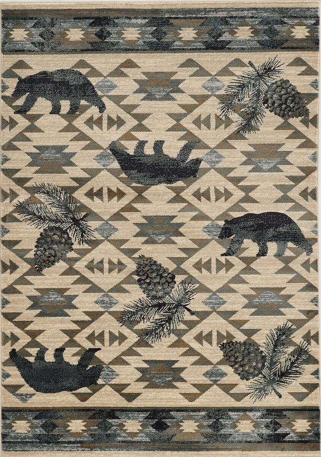 KAS Chester 5634 Montana Ivory / Blue Rugs - KAS - chs563433x53