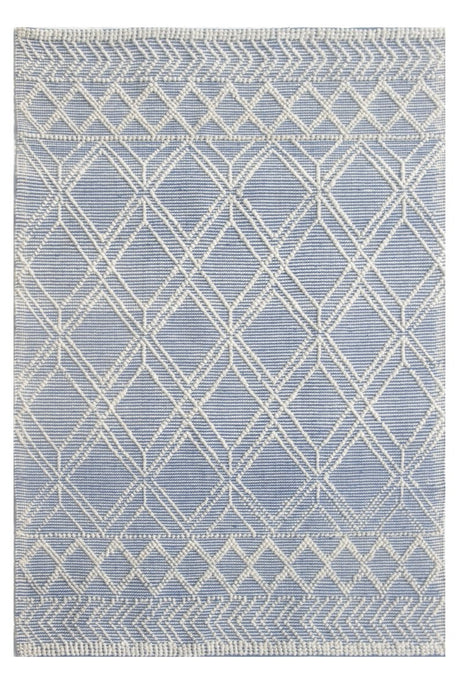 KAS Chloe 7724 Geo Blue/Ivory Rug.