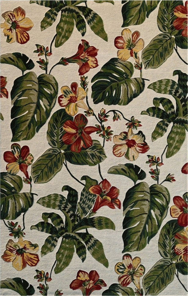 KAS Cove 3001 Tropical Island Ivory Rug.