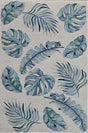 KAS Cove 3005 Leaves Ivory/Blue Rug.