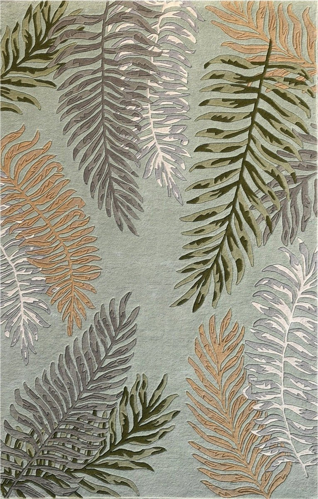 KAS Cove 3007 Ferns Seafoam Rug.