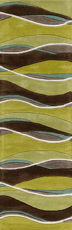 KAS Eternity 1084 landscapes Lime / Mocha Rugs.