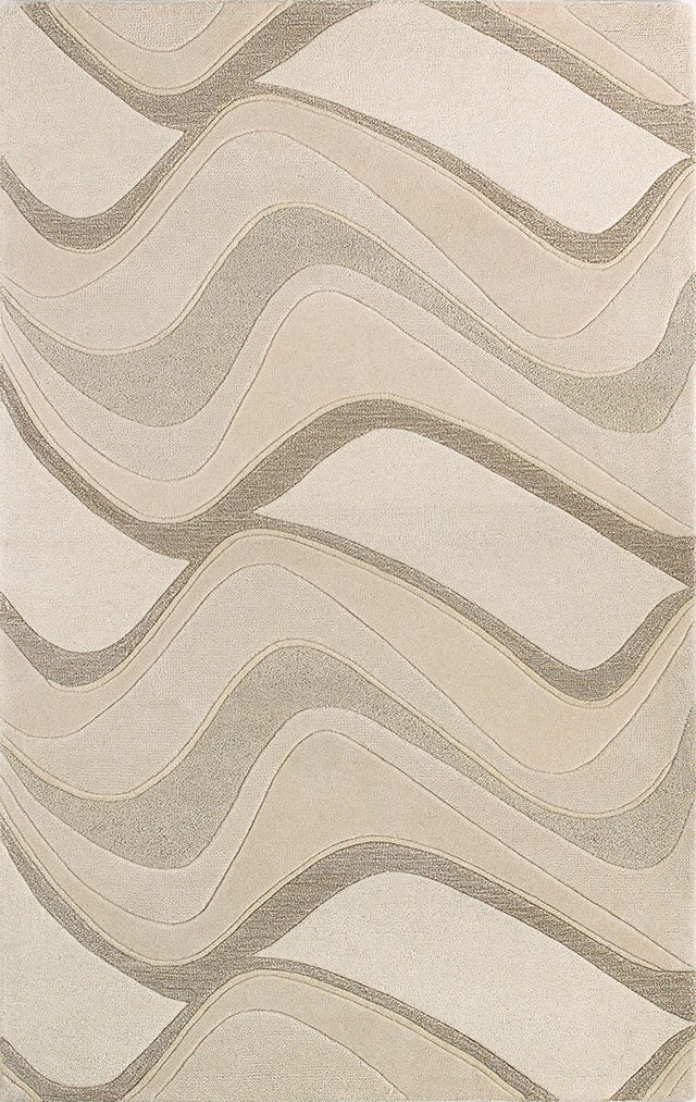 KAS Eternity 1085 waves Ivory Rugs.