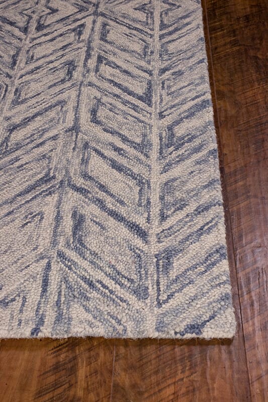 KAS Gramercy 1611 Heather Herringbone Blue Rugs.