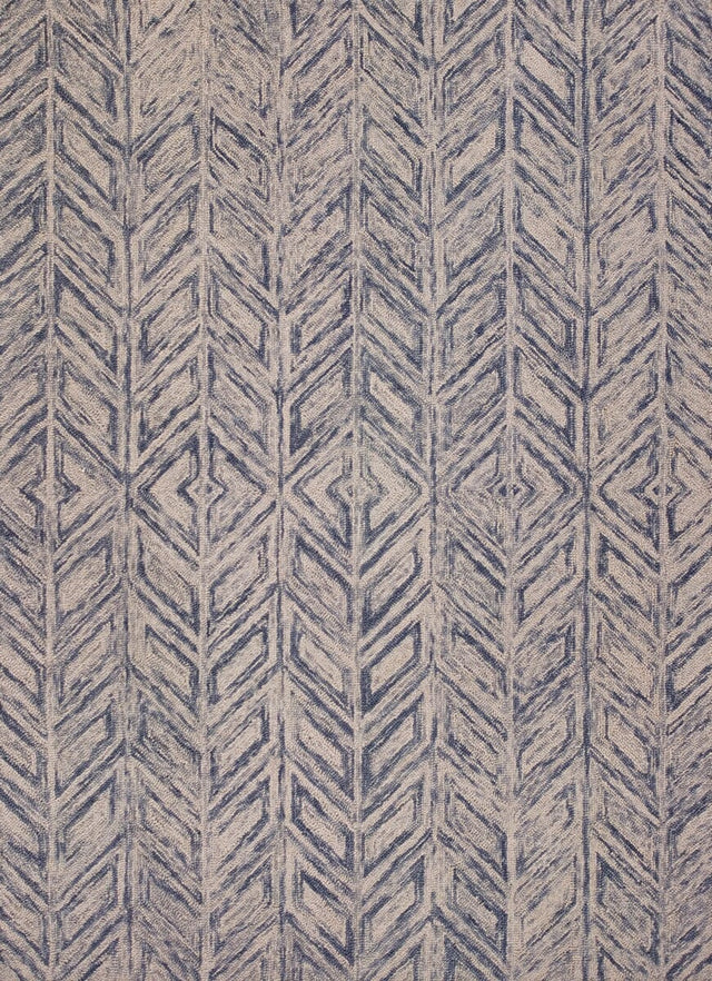 KAS Gramercy 1611 Heather Herringbone Blue Rugs.