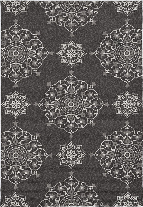 KAS Harbor 4207 Courtyard Charcoal Rugs.