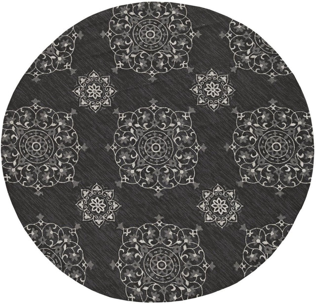 KAS Harbor 4207 Courtyard Charcoal Rugs.