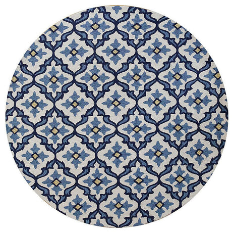 KAS Harbor 4210 Mosaic Ivory / Blue Rugs.