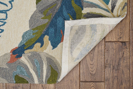 KAS Harbor 4211 Palms Ivory/Teal Rugs.