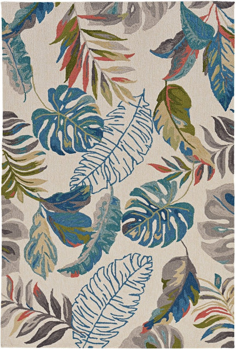 KAS Harbor 4211 Palms Ivory/Teal Rugs.
