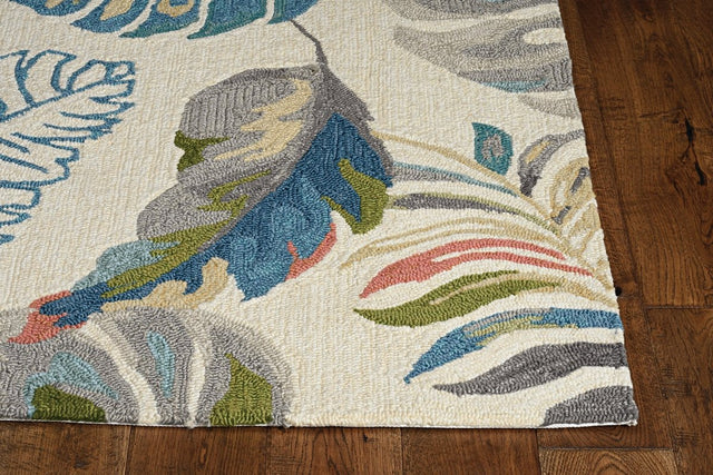 KAS Harbor 4211 Palms Ivory/Teal Rugs.