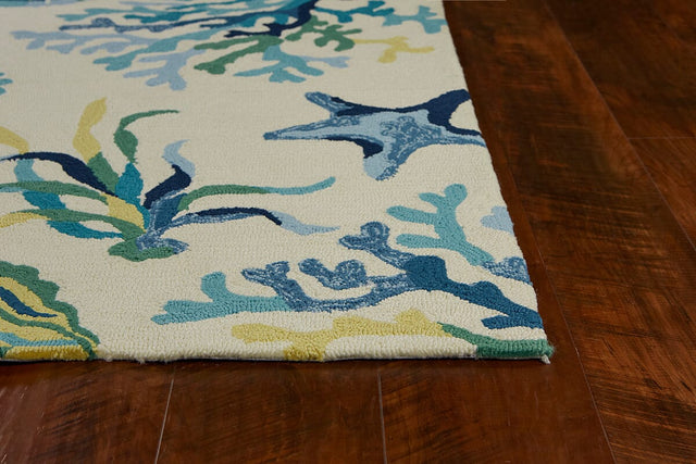 KAS Harbor 4244 Oceana Ivory / Blue Rugs.