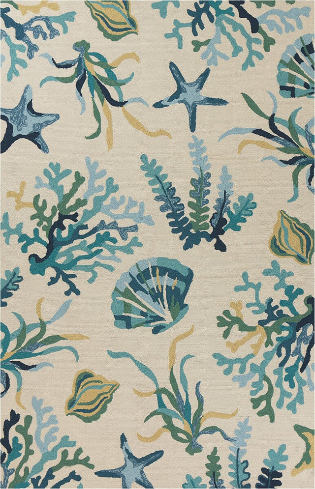KAS Harbor 4244 Oceana Ivory / Blue Rugs.