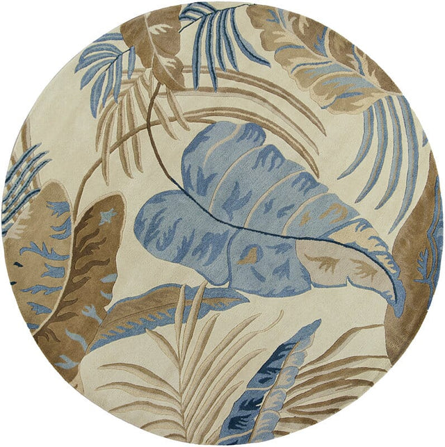 KAS Havana 2624 Rainforest Ivory / Blue Rugs.