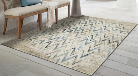 KAS Heritage 9364 Chevron Ivory Rug.