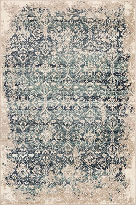 KAS Heritage 9372 Anna Ivory/Blue Rugs.
