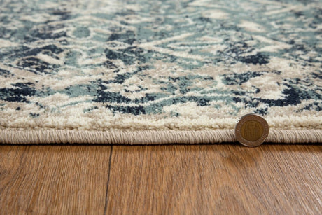 KAS Heritage 9372 Anna Ivory/Blue Rugs.