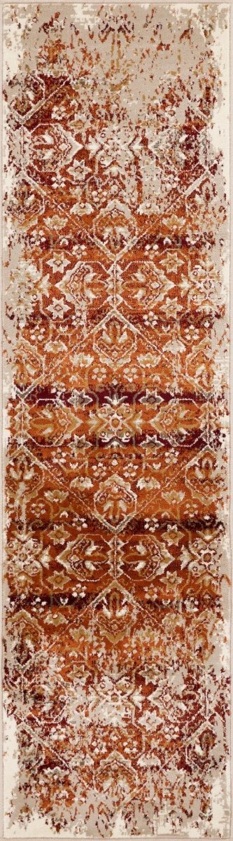KAS Heritage 9373 Anna Ivory/Rust Rugs.