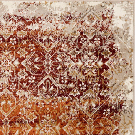 KAS Heritage 9373 Anna Ivory/Rust Rugs.