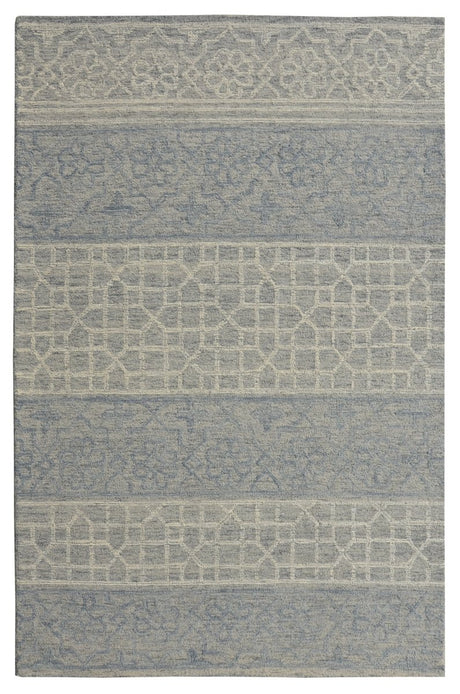 KAS Hudson 2467 Mosaic Blue/Grey Rug.