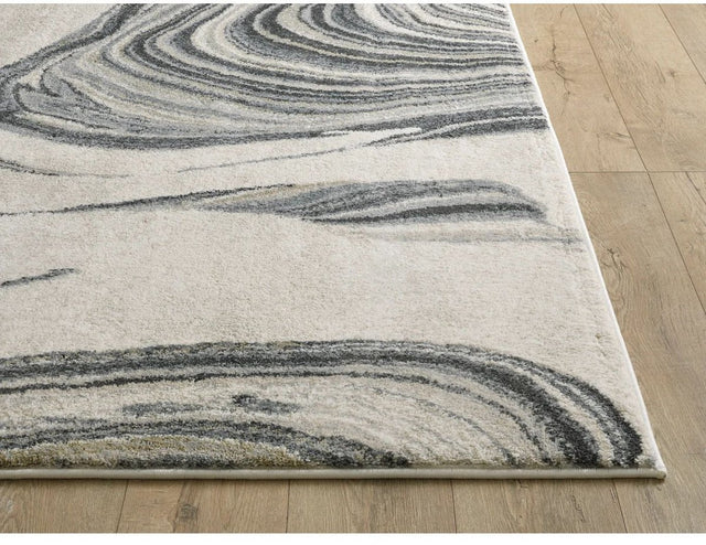 KAS Hue 4756 Marbled Stone Ivory Rug.