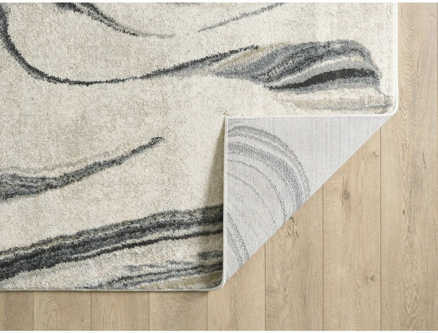 KAS Hue 4756 Marbled Stone Ivory Rug.