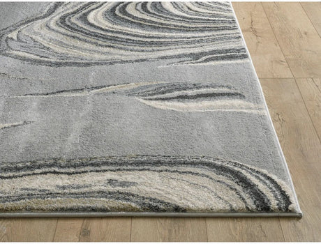 KAS Hue 4757 Marbled Stone Grey Rug.