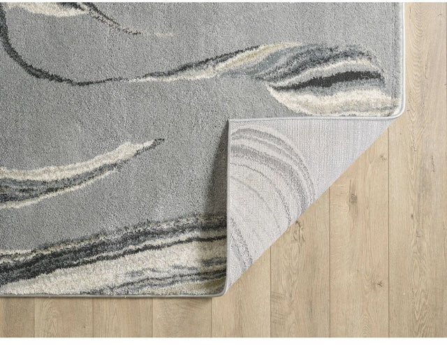 KAS Hue 4757 Marbled Stone Grey Rug.