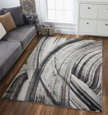 KAS Illusions 6218 Elements Ivory/Grey Rugs.